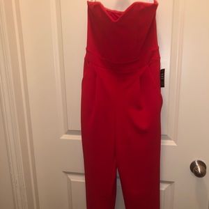 Red strapless jumpsuit ❤️